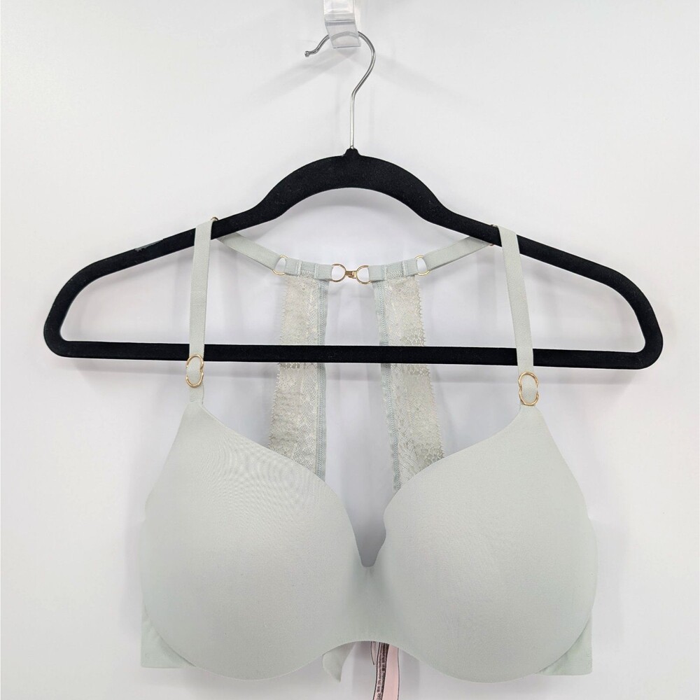 Incredible by Victoria's Secret Bra 36D Mint Green Lined Demi